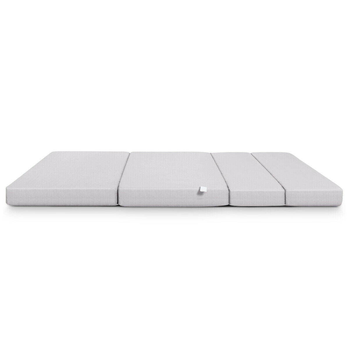 4 Inch Folding Sofa Bed Foam Mattress with Handles-Twin XL, Gray Mattresses at Gallery Canada