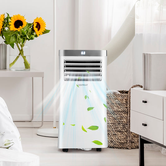 8000 BTU Portable Air Conditioner, 3-in-1 with Remote, White Portable Air Conditioners White at Gallery Canada