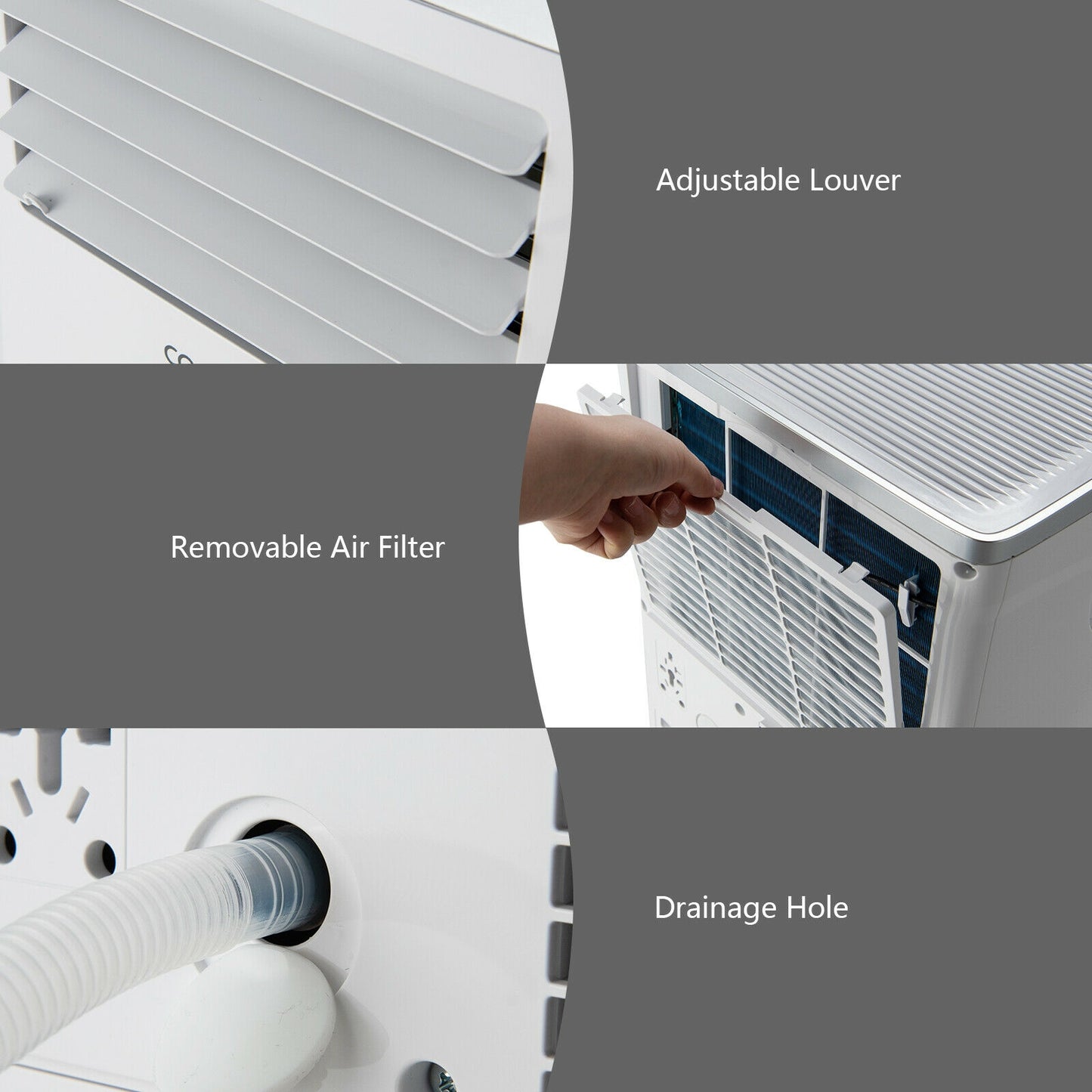 8000 BTU Portable Air Conditioner, 3-in-1 with Remote, White Portable Air Conditioners at Gallery Canada