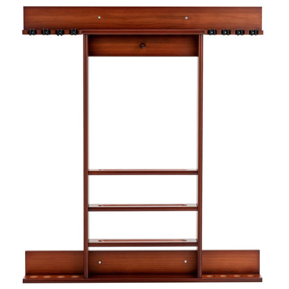 Wall-mounted Billiards Pool Cue Rack Only, Brown at Gallery Canada