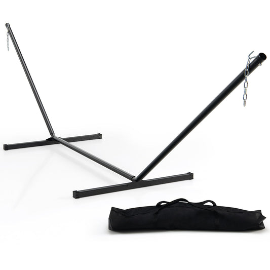 2-Person Heavy-Duty Hammock Stand with  Storage Bag, Black