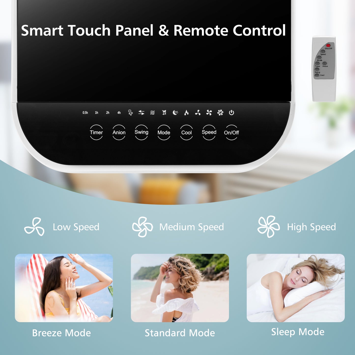 4-In-1 Evaporative Air Cooler, 12L Tank, 4 Ice Boxes, White Air Coolers at Gallery Canada