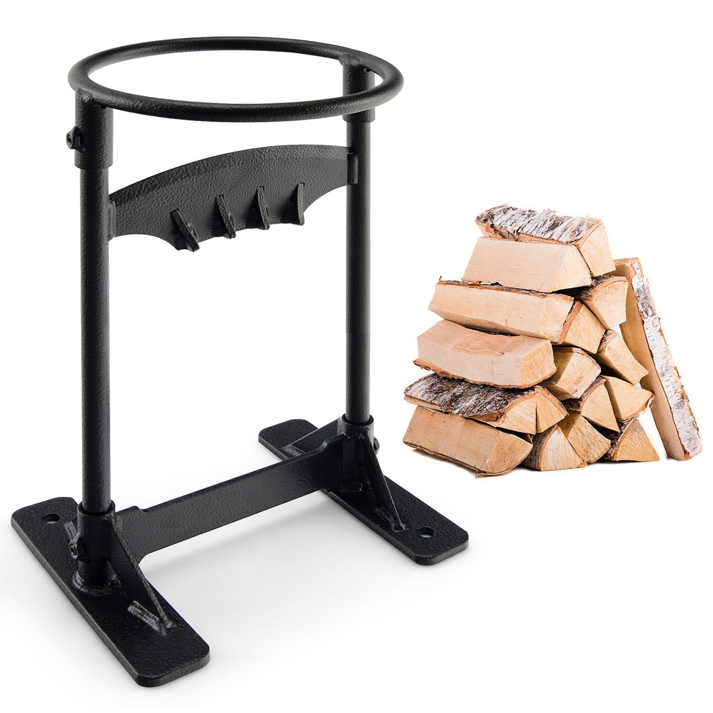 Firewood Kindling Splitter with Sharply Blade for Fireplace BBQ, Black at Gallery Canada