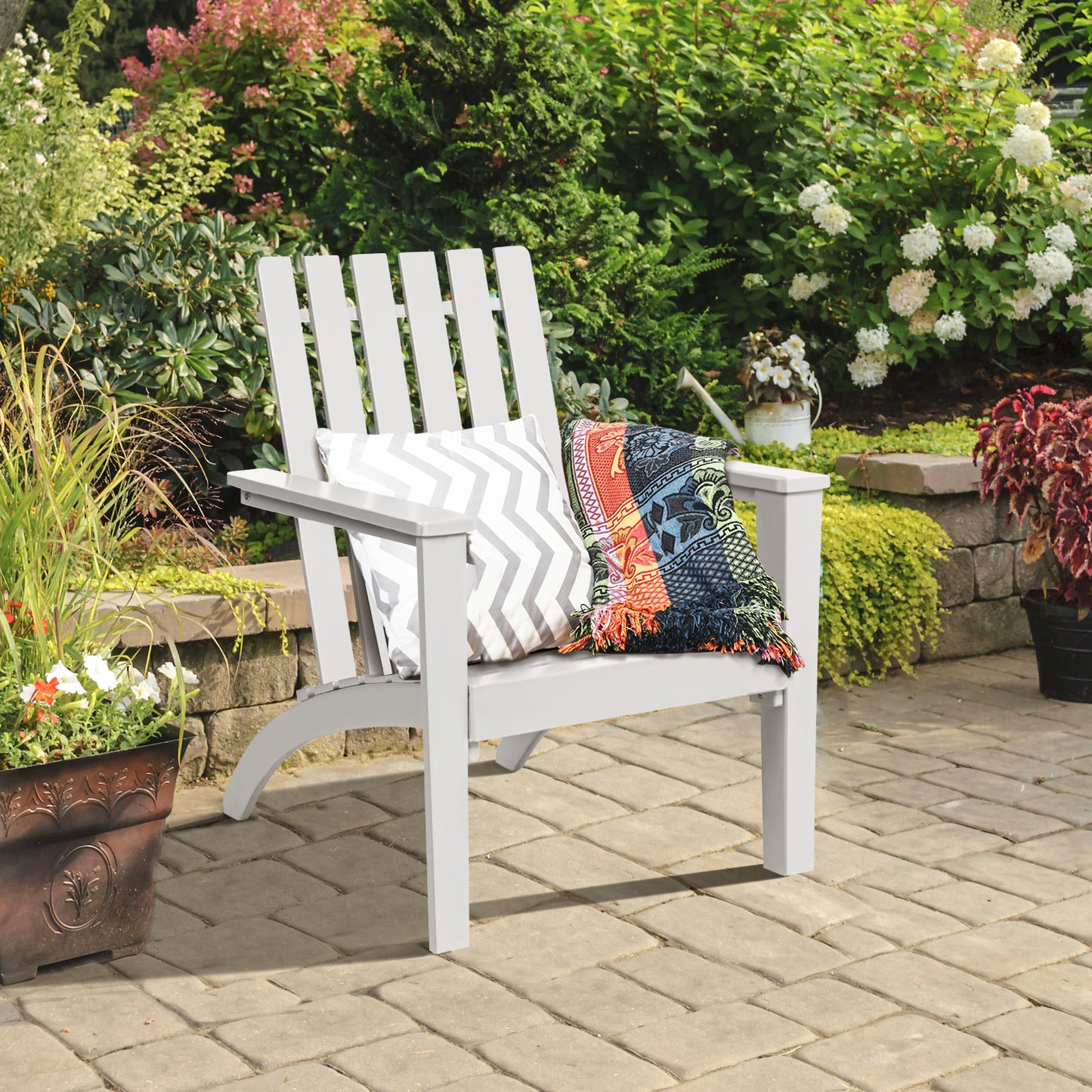 Acacia Wood Adirondack Armchair, White Adirondack Chairs at Gallery Canada