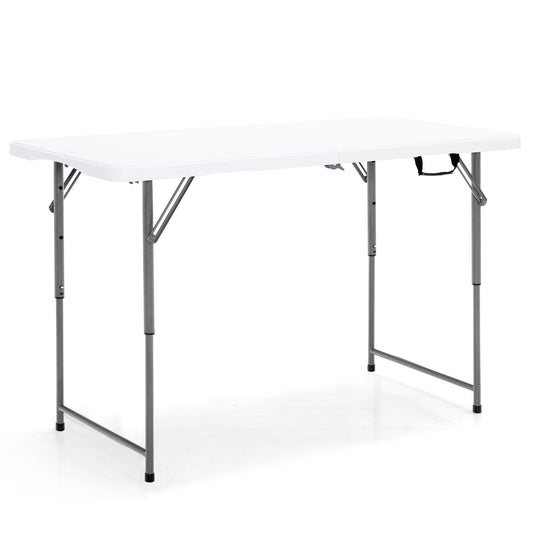 3-Level Adjustable Folding Table, White