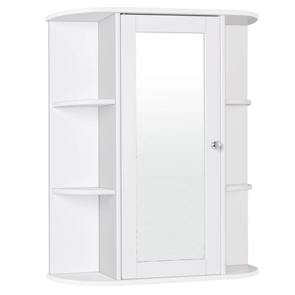 Bathroom Cabinet Single Door Shelves Wall Mount Cabinet, White at Gallery Canada