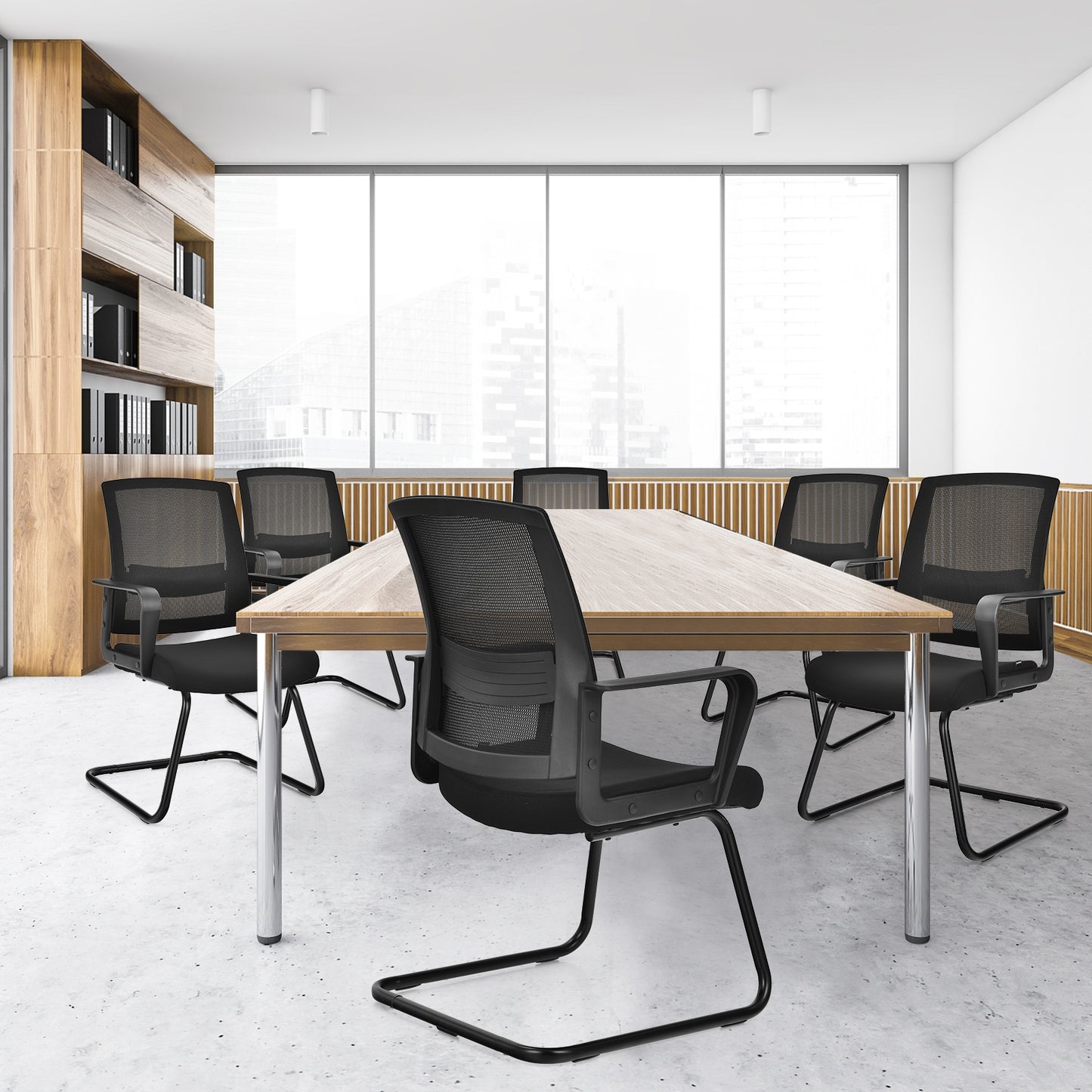 Set Of 2 Conference Chairs, Lumbar Support, Black Conference Chairs at Gallery Canada