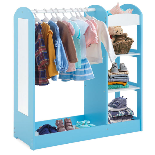 Kids Dress Up Storage with Mirror, Blue at Gallery Canada