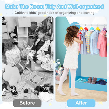 Kids Dress Up Storage with Mirror, Blue