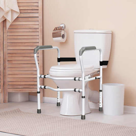 Steel Safety Toilet Rail, With Fixable Clamp, White Bath Safety White at Gallery Canada