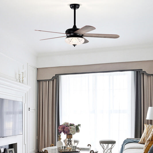 52 Inch Ceiling Fan With Remote Control, Oak