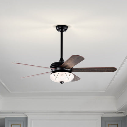 52 Inches Ceiling Fan with Remote Control, Walnut