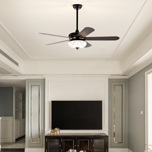 52 Inches Ceiling Fan With Remote Control, Walnut Ceiling Fans Walnut at Gallery Canada