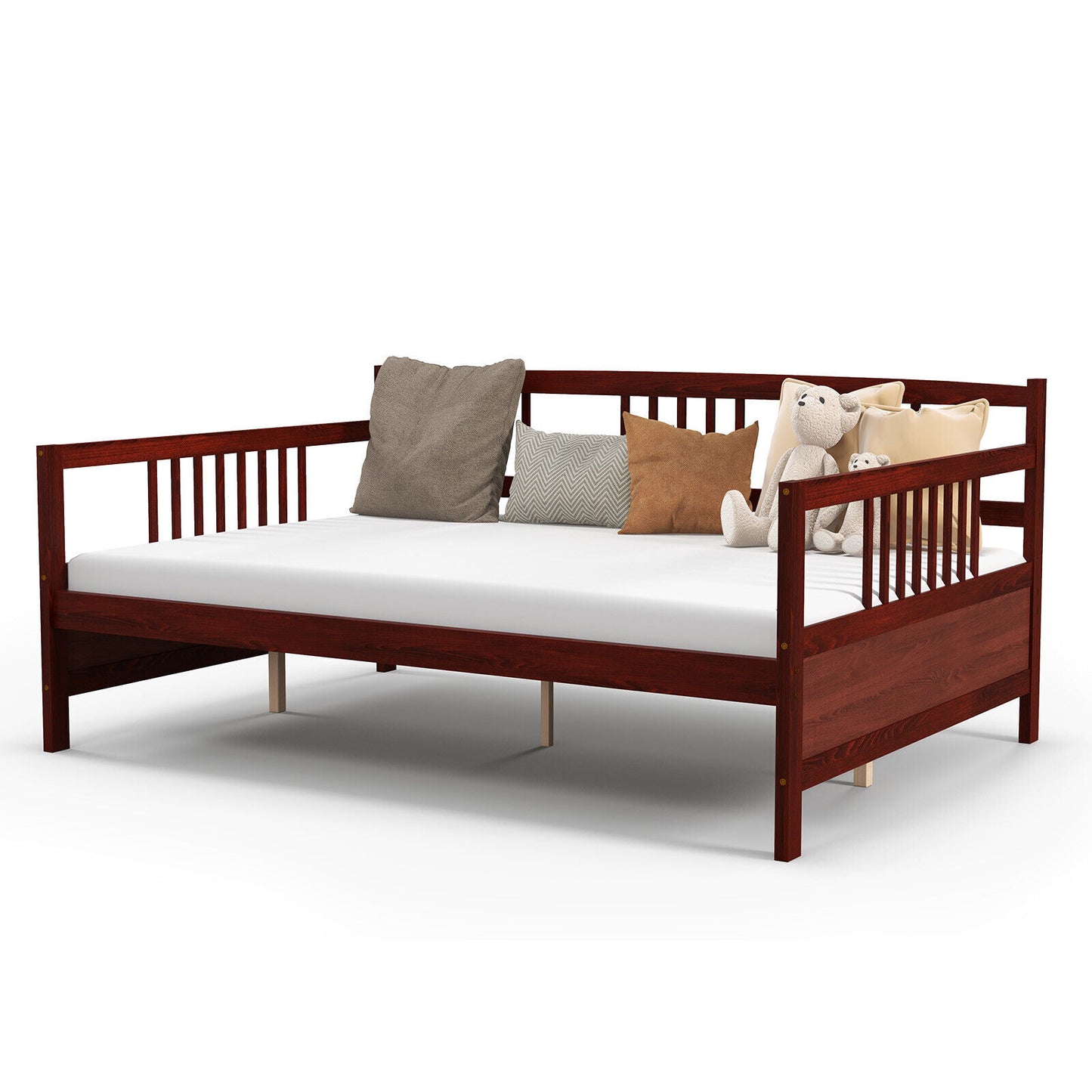 Full Size Daybed Frame With Guardrails, Brown Trundle Bed Frame at Gallery Canada