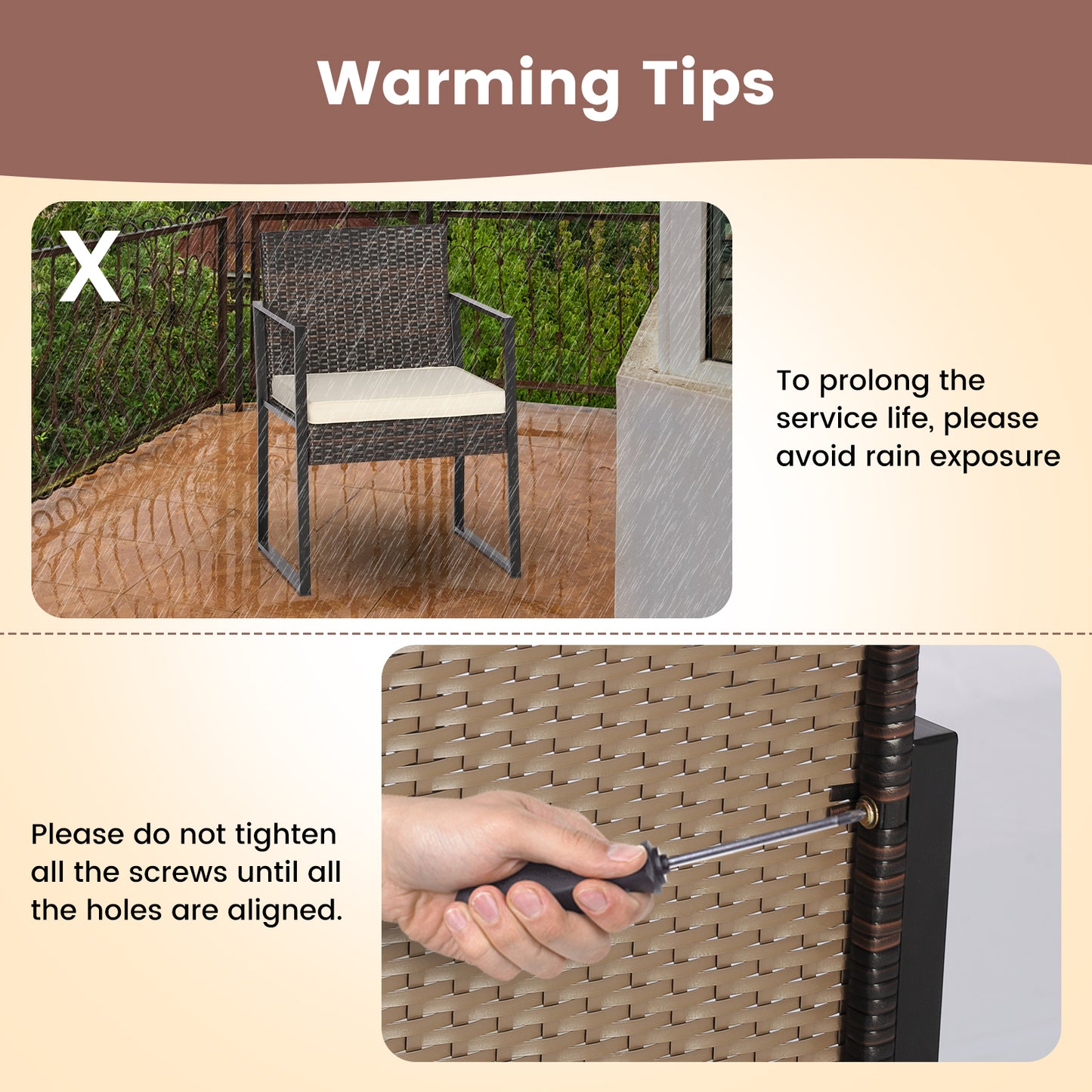 3 Pieces Modern Heavy Duty Patio Furniture Set with Coffee Table, Off White Patio Conversation Sets at Gallery Canada