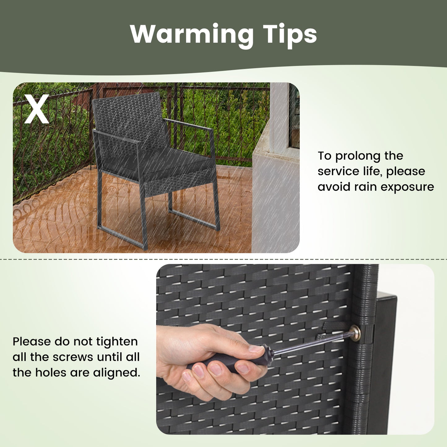 3-Piece Modern Heavy Duty Patio Furniture Set, Black Patio Conversation Sets at Gallery Canada