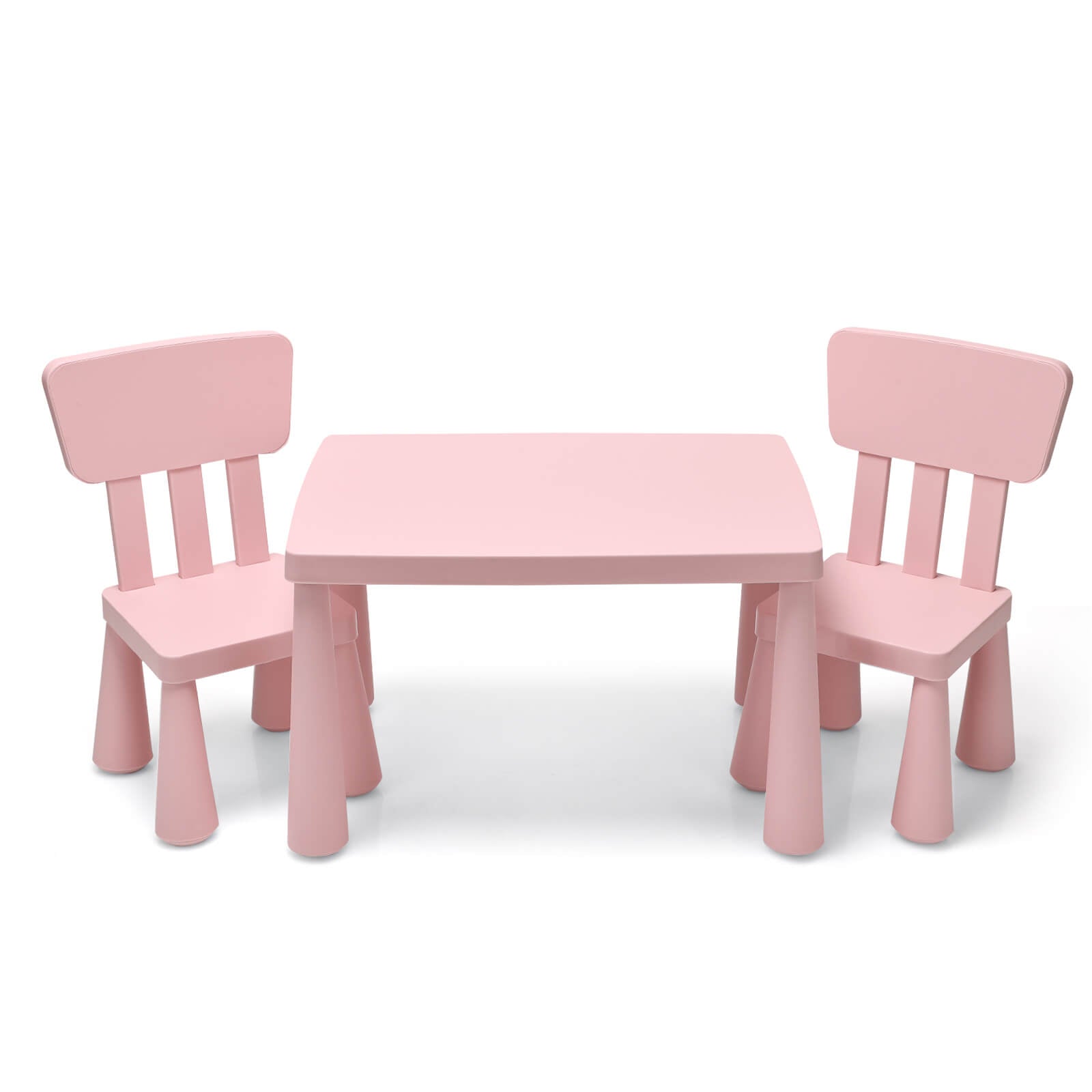 3 Pieces Toddler Multi Activity Play Dining Study Kids Table and Chair Set, Pink at Gallery Canada