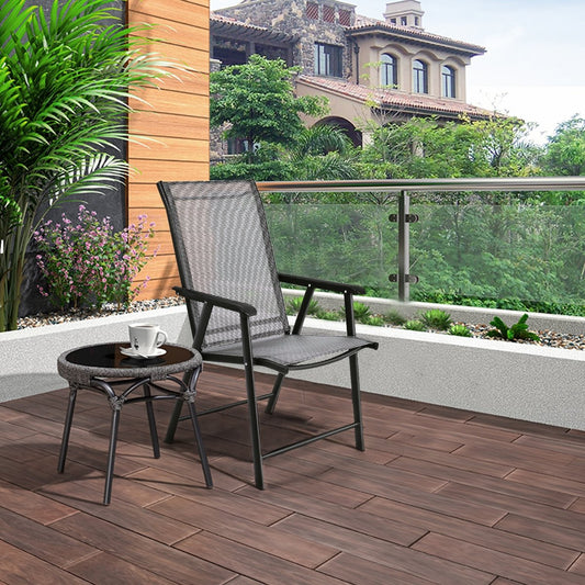 4-Pack Patio Folding Chairs Portable for Outdoor Camping, Gray Patio Dining Chairs Gray at Gallery Canada