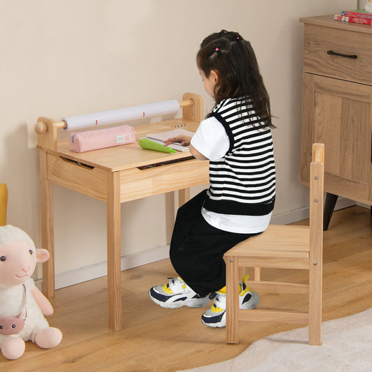 Toddler Activity Table And Chair Set, Natural