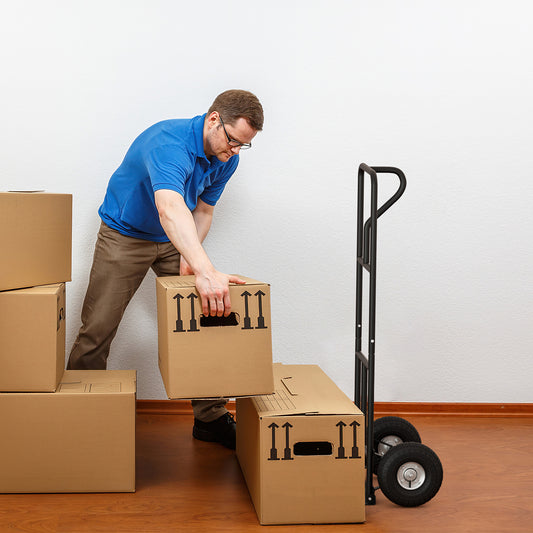 P-Handle Hand Truck, Foldable Load Plate, Black Garages Black at Gallery Canada