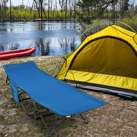 Foldable Camping Cot With Carry Bag, Blue Camping Furniture Blue at Gallery Canada