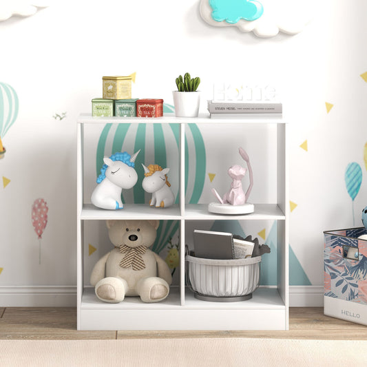 4-Cube Kids Bookcase With Open Shelves, White Bookcases White at Gallery Canada