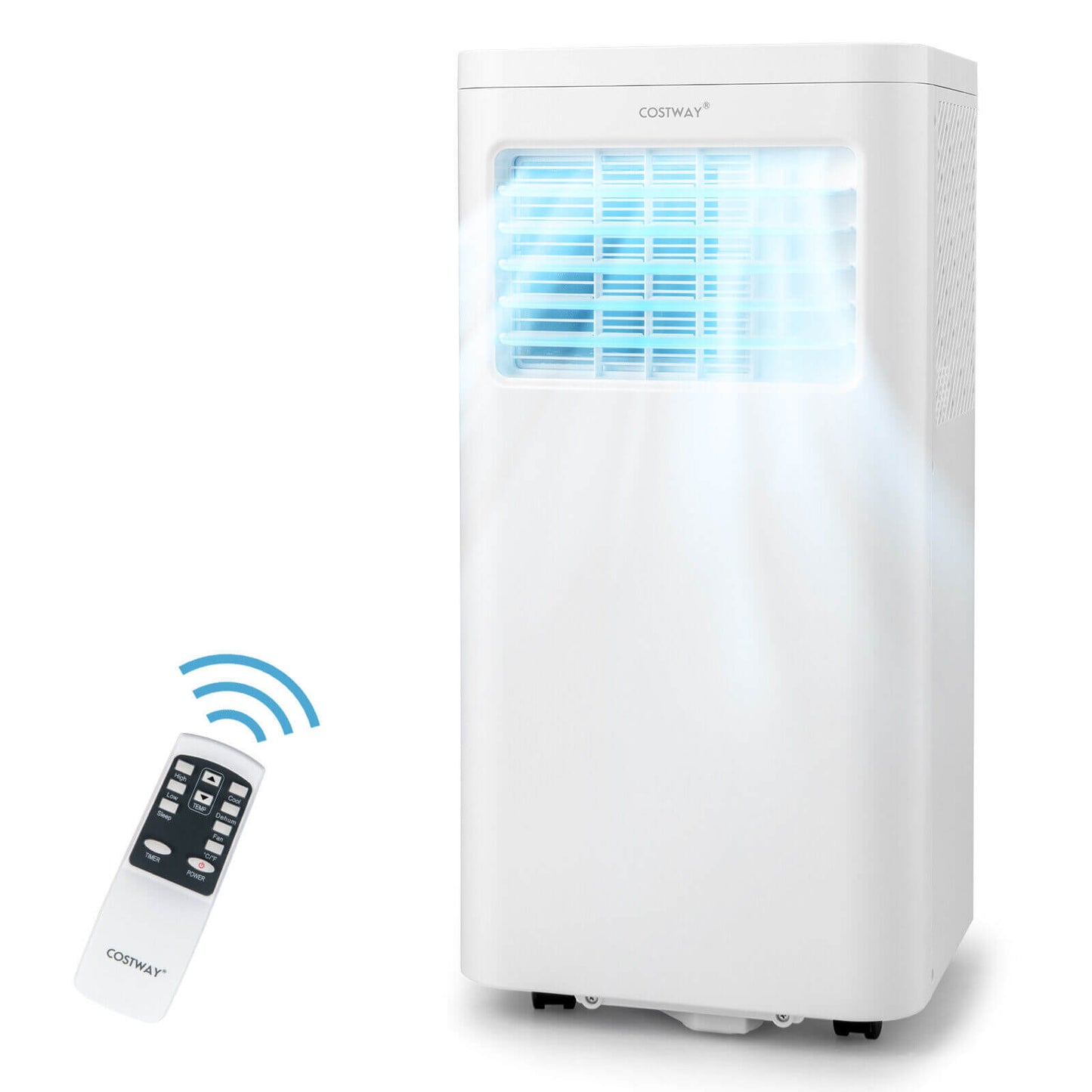 3-in-1 Portable Air Conditioner with Fan Dehumidifier and Quiet AC, White