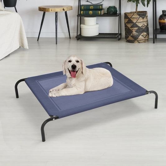 Large Elevated Pet Cot, XL, Steel Frame, Indoor Outdoor Camping, Black Dog Beds Black at Gallery Canada