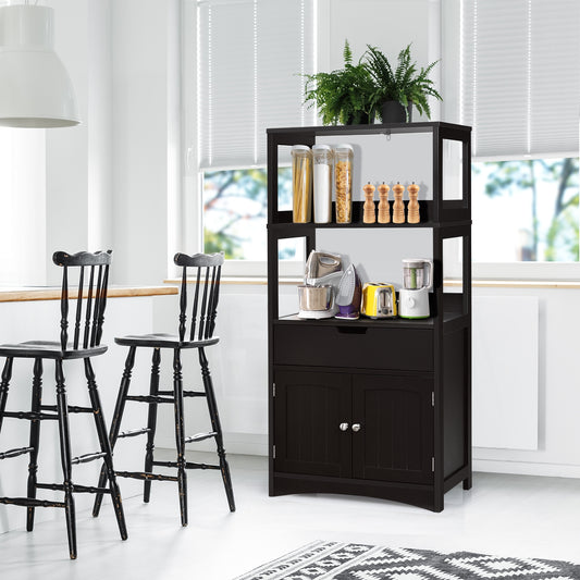 Bathroom Storage Cabinet with Drawer and Shelf Floor Cabinet, Black Floor Cabinets Black at Gallery Canada