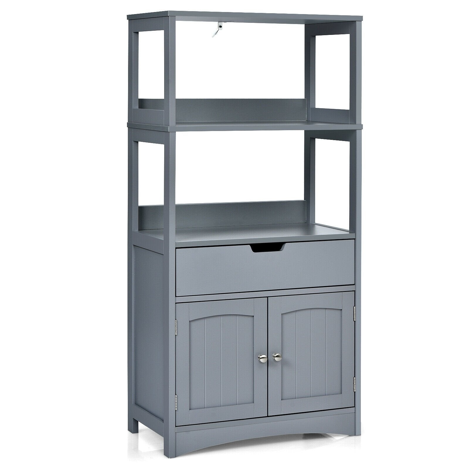 Bathroom Storage Cabinet with Drawer and Shelf Floor Cabinet, Gray at Gallery Canada