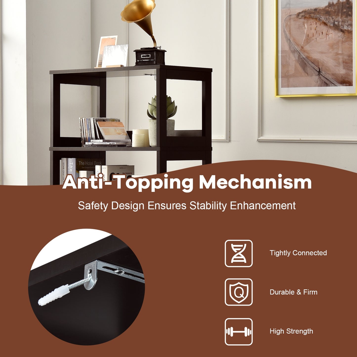 Bathroom Storage Cabinet with Drawer and Shelf Floor Cabinet, Dark Brown Floor Cabinets at Gallery Canada