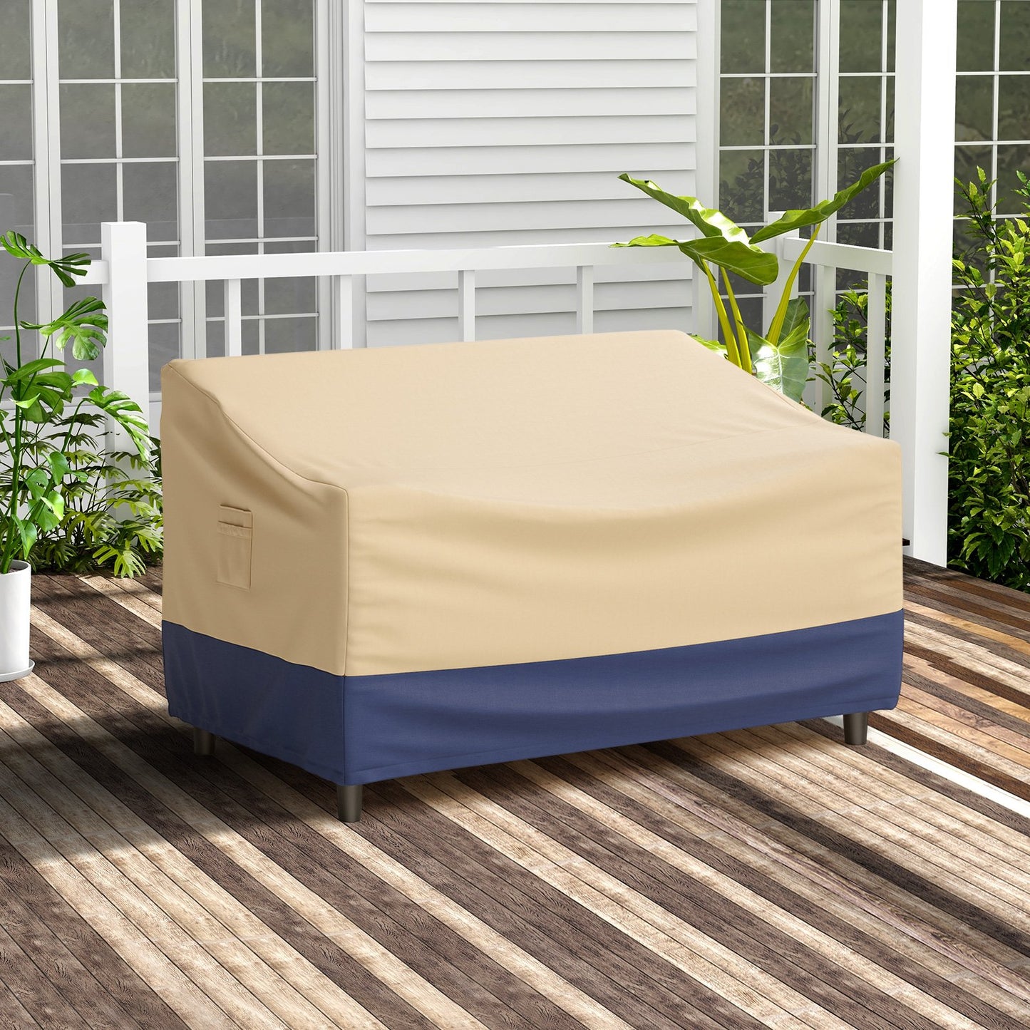 Patio Furniture Cover with Padded Handle and Click-Close Straps-60 x 43 x 30 inches, Beige at Gallery Canada