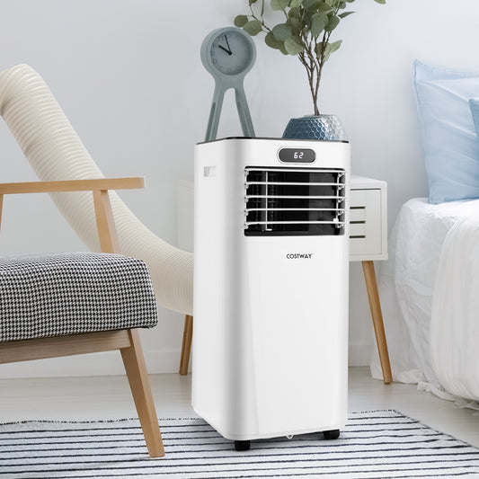 8000BTU 3-in-1 Portable Air Conditioner with Remote Control, White Portable Air Conditioners White at Gallery Canada