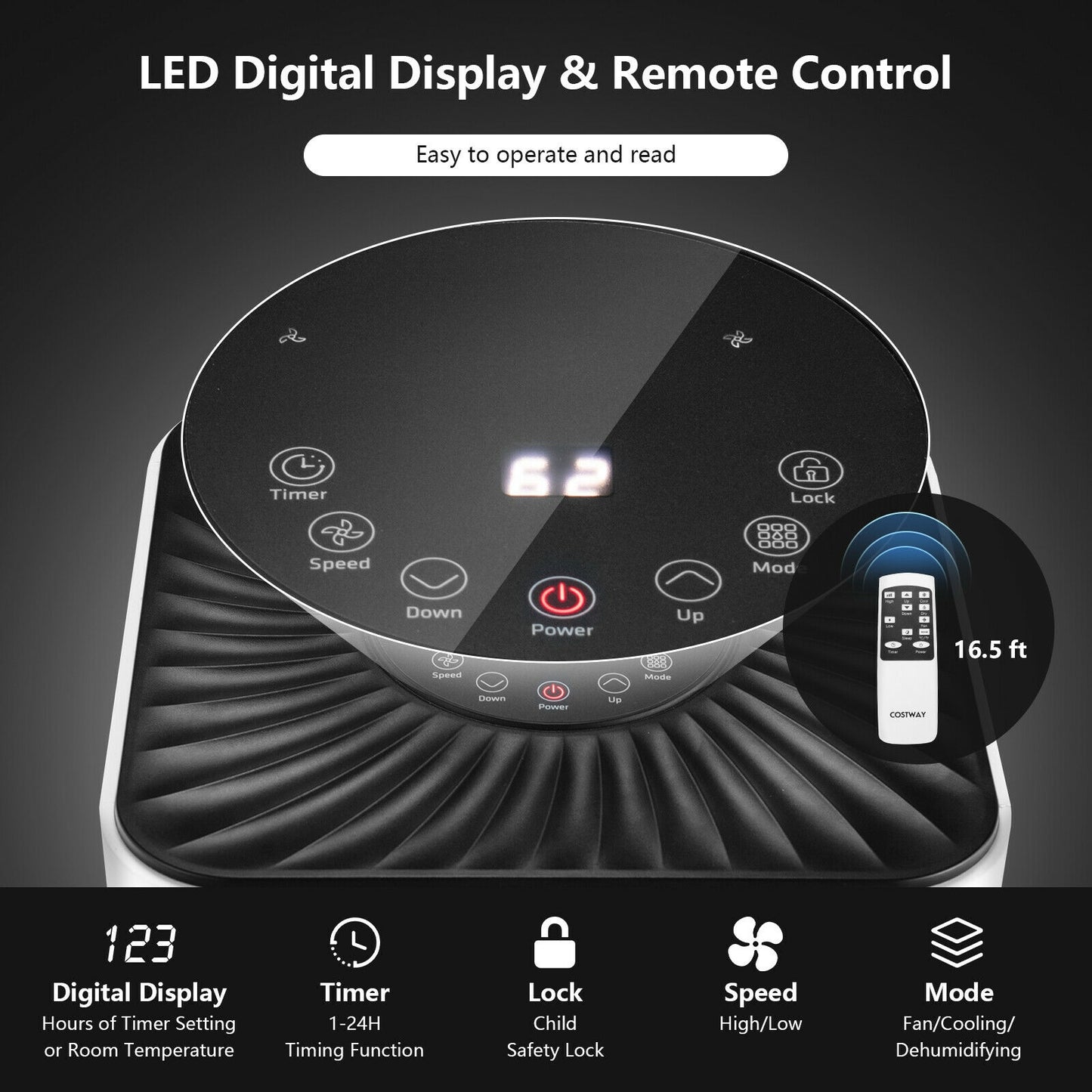 8000 BTU 3-In-1 Portable Air Conditioner, White Portable Air Conditioners at Gallery Canada