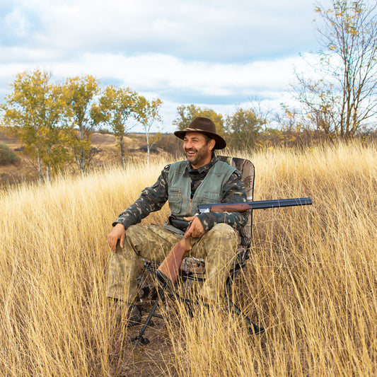 Swivel Folding Chair With Backrest, Padded Cushion, Camouflage