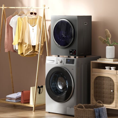 1.5 Cu.ft Clothes Dryer, Stainless Steel Wall Mount, Gray Dryers Gray at Gallery Canada