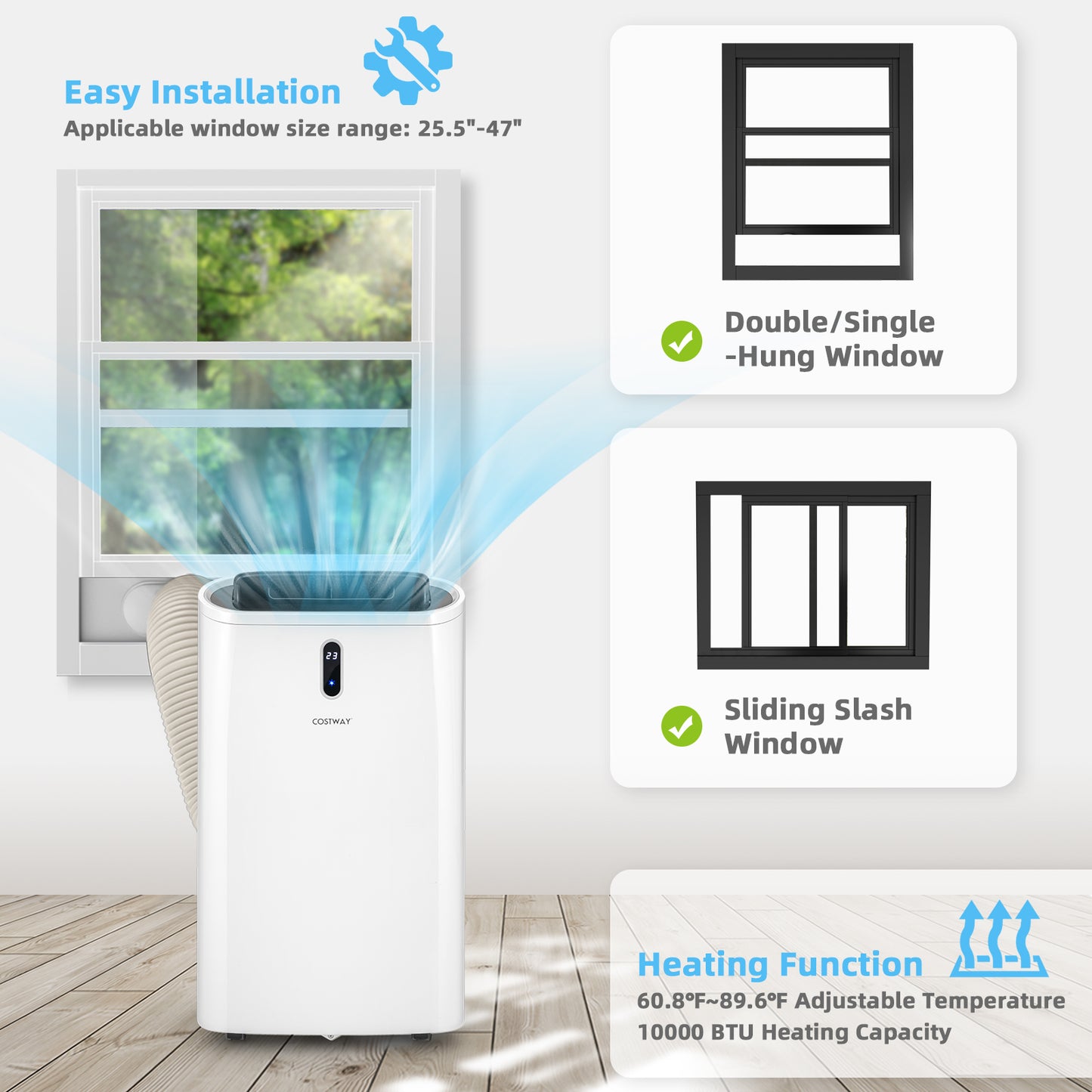 14000 BTU Portable Air Conditioner, WiFi Control, White Portable Air Conditioners at Gallery Canada