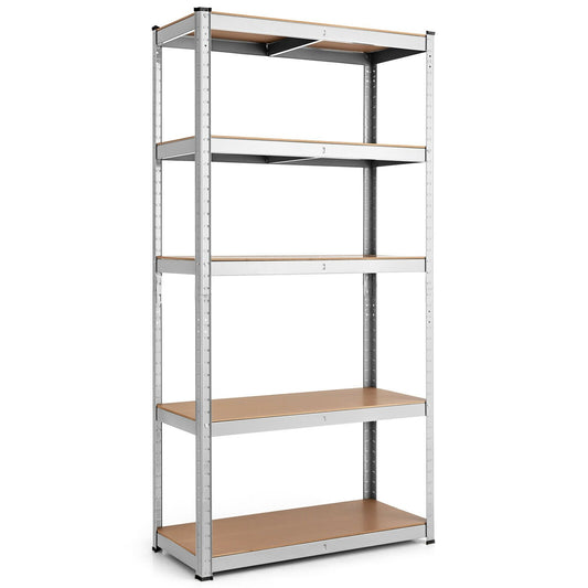 35.5 x 71 Inch Adjustable 5-Layer 2000 lbs Capacity Tool Shelf, Silver at Gallery Canada