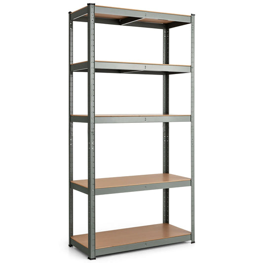 35.5 x 71 Inch Adjustable 5-Layer 2000 lbs Capacity Tool Shelf , Gray at Gallery Canada