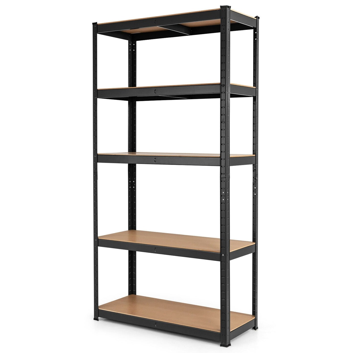 35.5 x 71 Inch Adjustable 5-Layer 2000 lbs Capacity Tool Shelf, Black at Gallery Canada