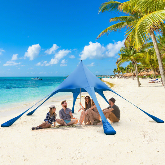 20x20 Feet Beach Canopy Tent, UPF50+ Sun Protection, Blue Canopies Blue at Gallery Canada