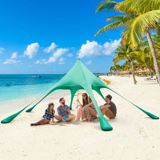 20 x 20 Feet Beach Canopy Tent, UPF50+ Sun Protection, Green Canopies Green at Gallery Canada