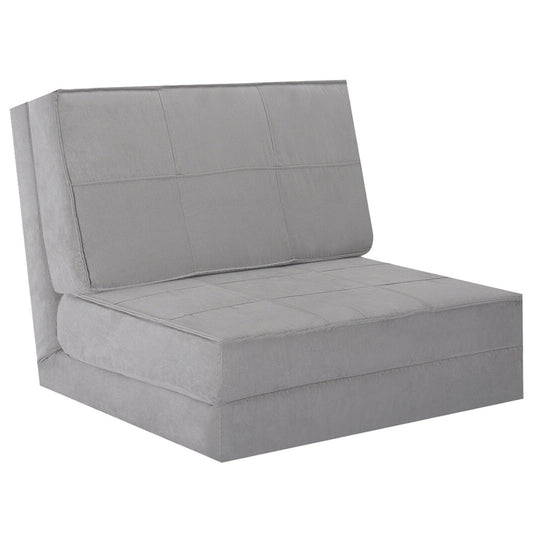 Convertible Lounger Folding Sofa Sleeper Bed, Gray at Gallery Canada