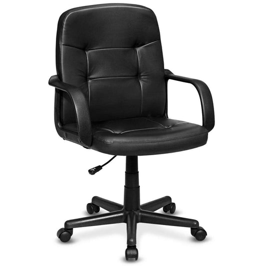 Ergonomic Office Chair with 360-degree Wheels, Black