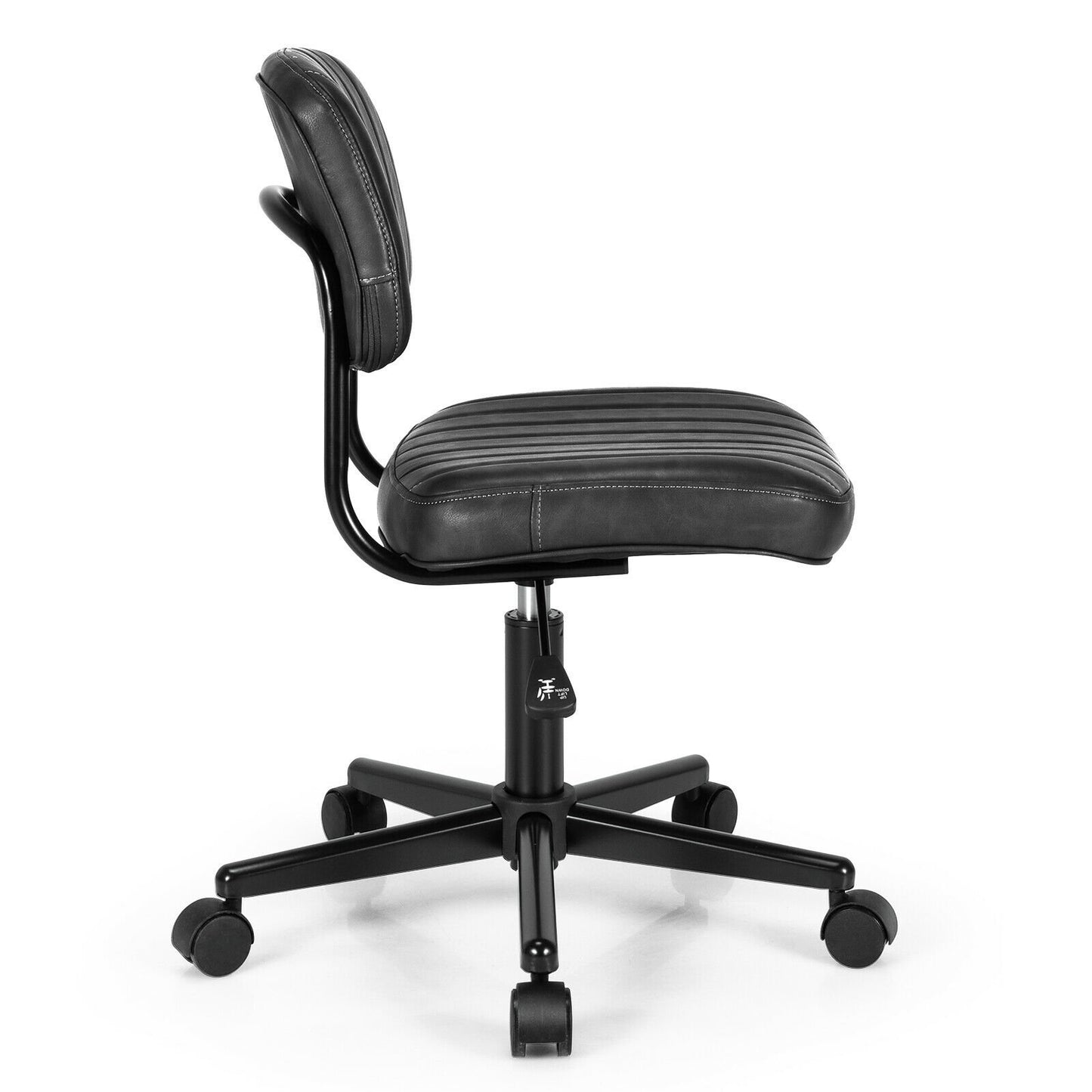 PU Leather Adjustable Office Chair  Swivel Task Chair with Backrest, Black at Gallery Canada