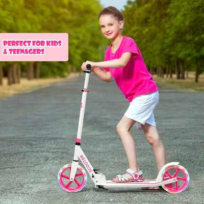 Portable Folding Sports Kick Scooter with LED Wheels, Pink at Gallery Canada