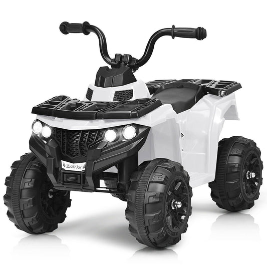 6V Battery Powered Kids Electric Ride on ATV, White