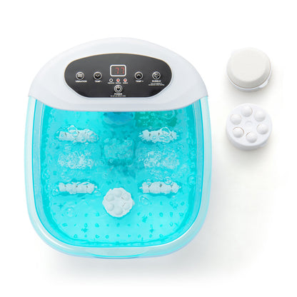 Foot Spa Massager Tub with Removable Pedicure Stone and Massage Beads, Turquoise