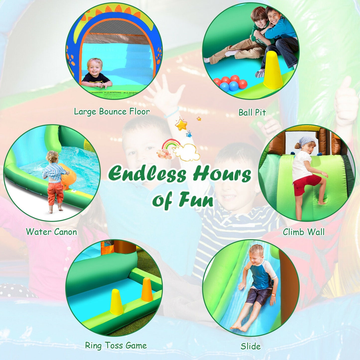 Inflatable Waterslide Bounce House Climbing Wall without Blower Bounce House at Gallery Canada