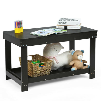 Solid Multifunctional Wood Kids Activity Play Table, Dark Brown at Gallery Canada